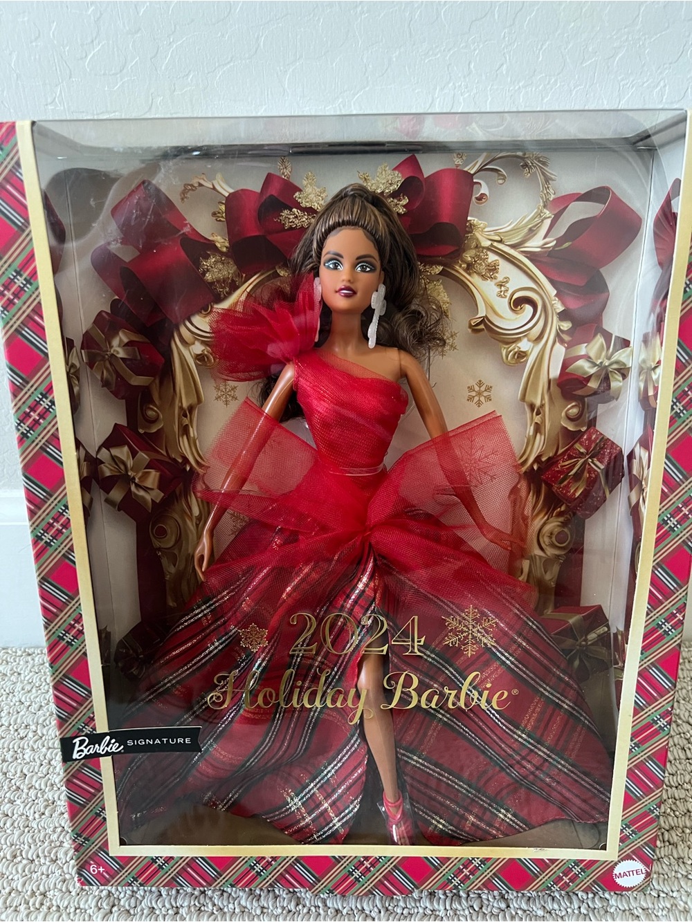 Barbie 2024 Holiday Barbie Dolls, Seasonal Collector size 6-9 month $40 NIB